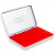 得力（deli） 9893 大号秒干印台方形金属外盒财务专用红色速干印泥办公用品