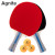 安格耐特F2350乒乓球拍(正红反黑)(2个/副)