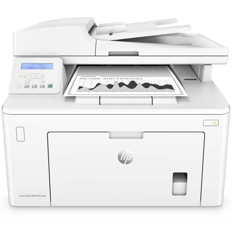 惠普（HP）LaserJet Pro MFP M227sdn A4黑白激光多功能一体机 有线/自动双面打印/复印/扫描