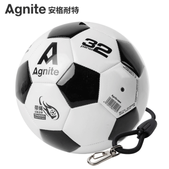 安格耐特F1230_4号带绳训练足球(黑色+白色)
