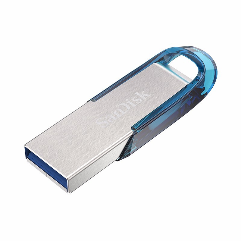 闪迪(SanDisk) CZ73 128GB USB3.0 U盘 酷铄 蓝色 读速150MB/s 金属外壳 内含安全加密软件