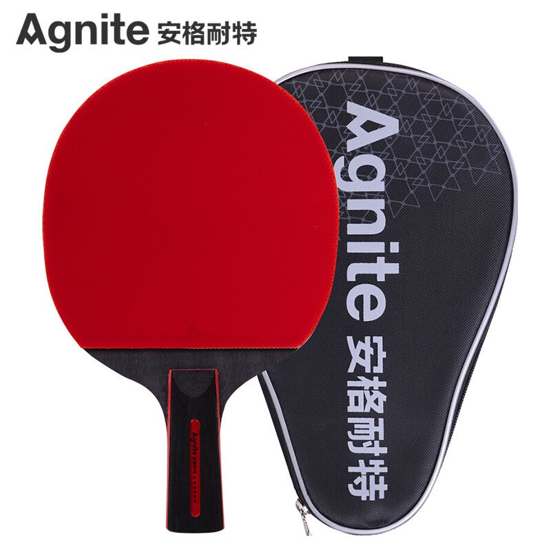 安格耐特（Agnite）乒乓球直拍单拍五星 弧圈快攻反胶乒乓球拍F2325单块装
