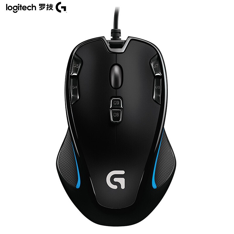 罗技（Logitech）G300s 有线鼠标 游戏鼠标 9个可编程G键 吃鸡鼠标 绝地求生