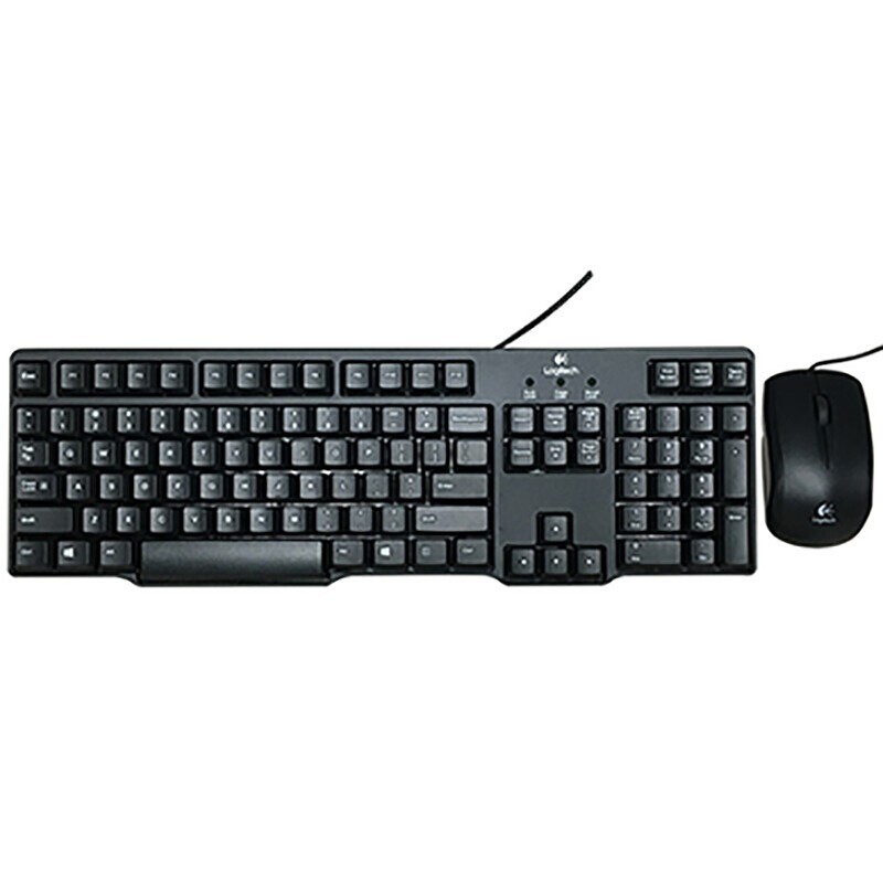 罗技（Logitech）MK100 2代 经典键鼠套装 鼠标键盘套装 黑色