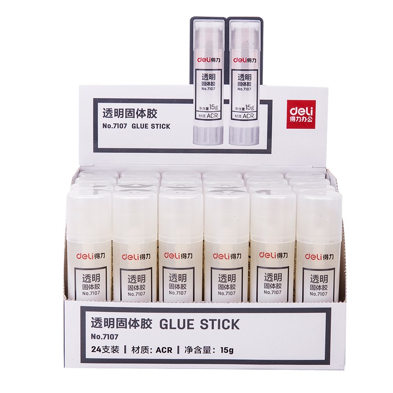 得力（deli）7107 15g高粘度手工固体胶/固体胶棒24支