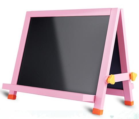得力儿童画板 实木画架套装双面磁性小黑板