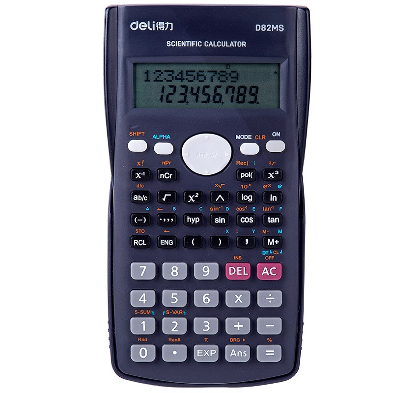 得力(deli) D82MS 函数科学计算器 240种功能考试计算机(适用于初高中生)