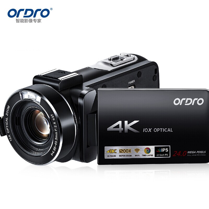 欧达（ORDRO）AC7 4K直播摄像机数码高清dv录像机