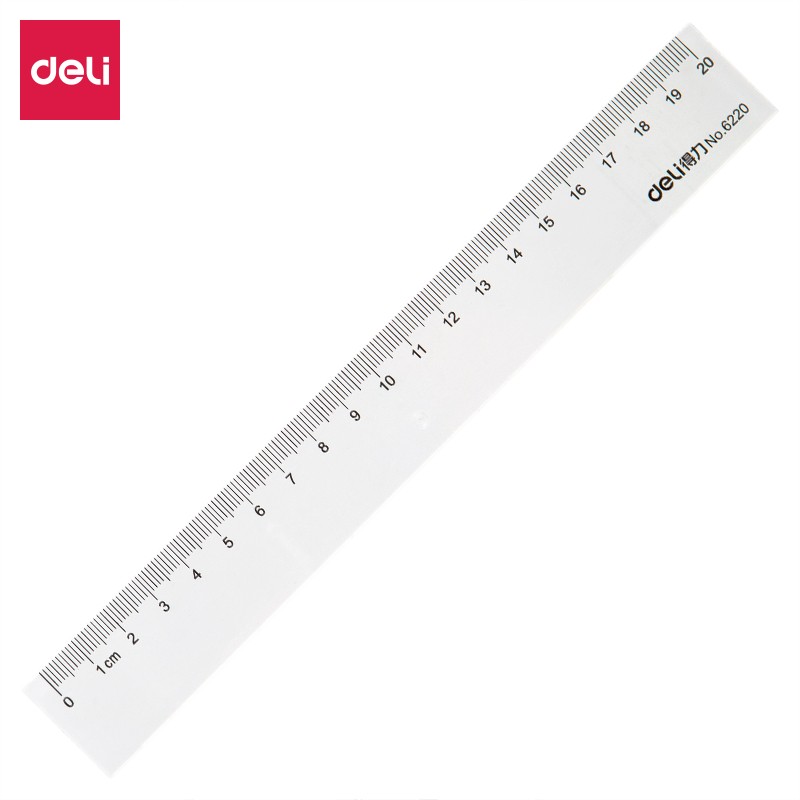得力(deli) 6220 办公通用直尺 测量绘图尺子 20cm （只）
