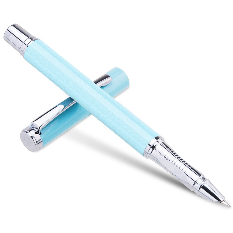 得力（deli）S271金属钢笔(绿)(1支/盒) EF暗尖优调矫姿钢笔 正姿笔 签字笔金属学生练字墨水笔