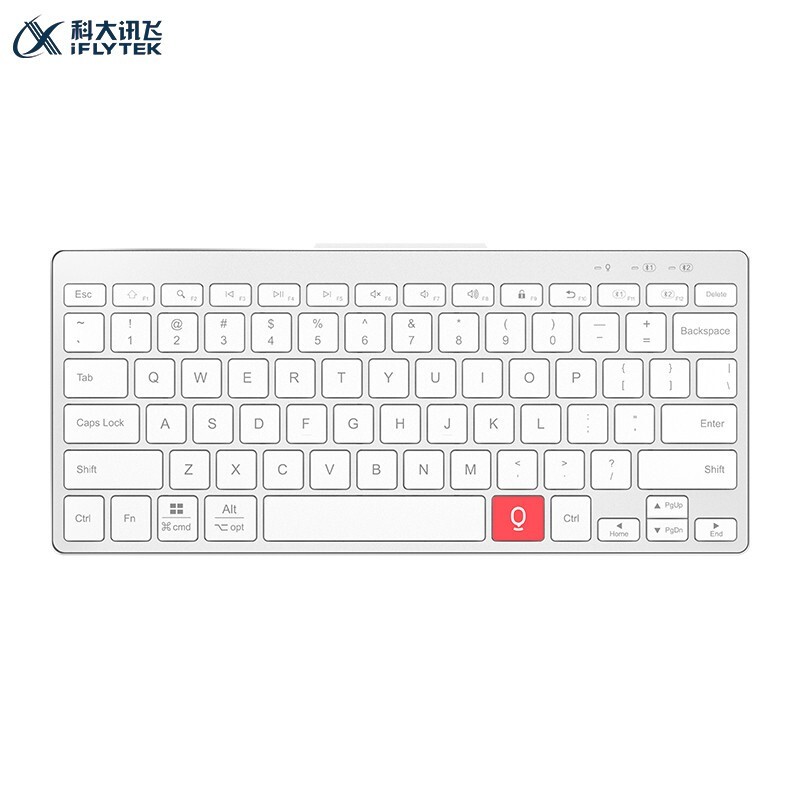 科大讯飞 K310 智能键盘 无线蓝牙键盘 语音输入控制键盘 支持离线输入 多系统兼容 铝合金设计
