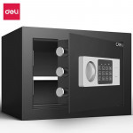 得力92620电子密码保管箱H250小型办公家用保管箱 保险防盗保管柜(黑色)(台)